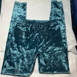 NWOT CRUSHED VELVET LEGGINGS .
